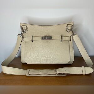 ❌❌❌SOLD❌❌❌Auth Hermes Jypsiere 34cm Clemence Leather Palladium HW